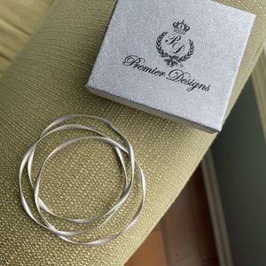 NEW Premiere Design 3 linked silver bracelets